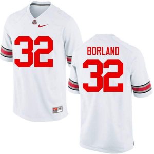 Men's Ohio State Buckeyes #32 Tuf Borland White Nike NCAA College Football Jersey May TME7744EC